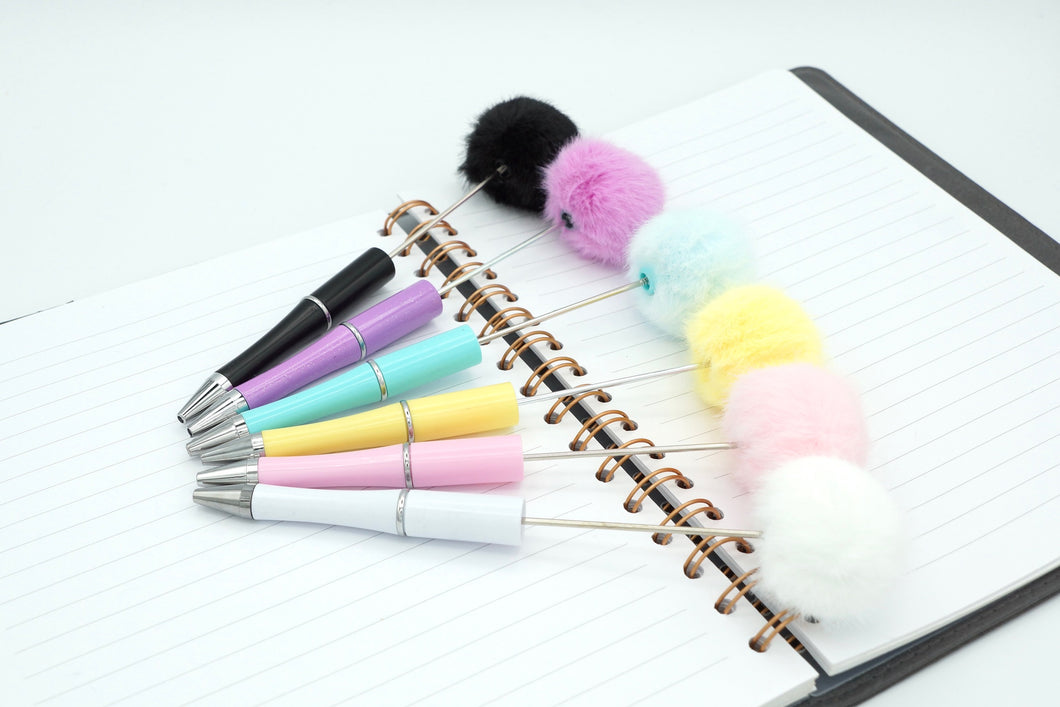 Pompom Fluffy Beadable Pen (Plastic)