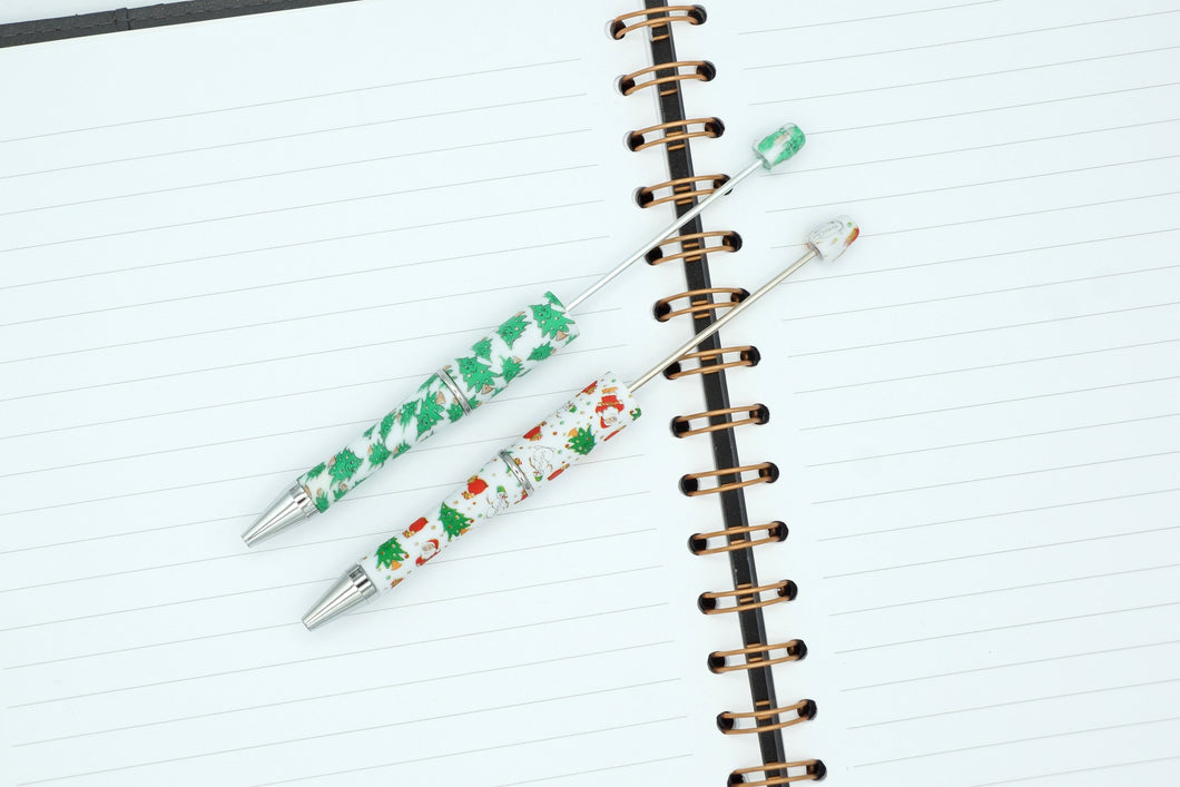 Christmas Print Beadable Pen (Plastic)