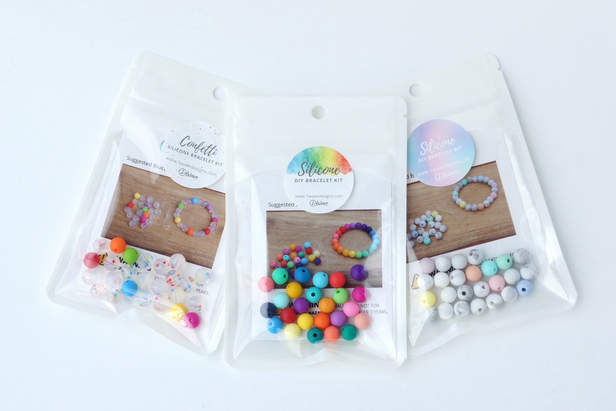 Pastel Marble * 6mm* DIY Bracelet Kit – 1 Wave Designs
