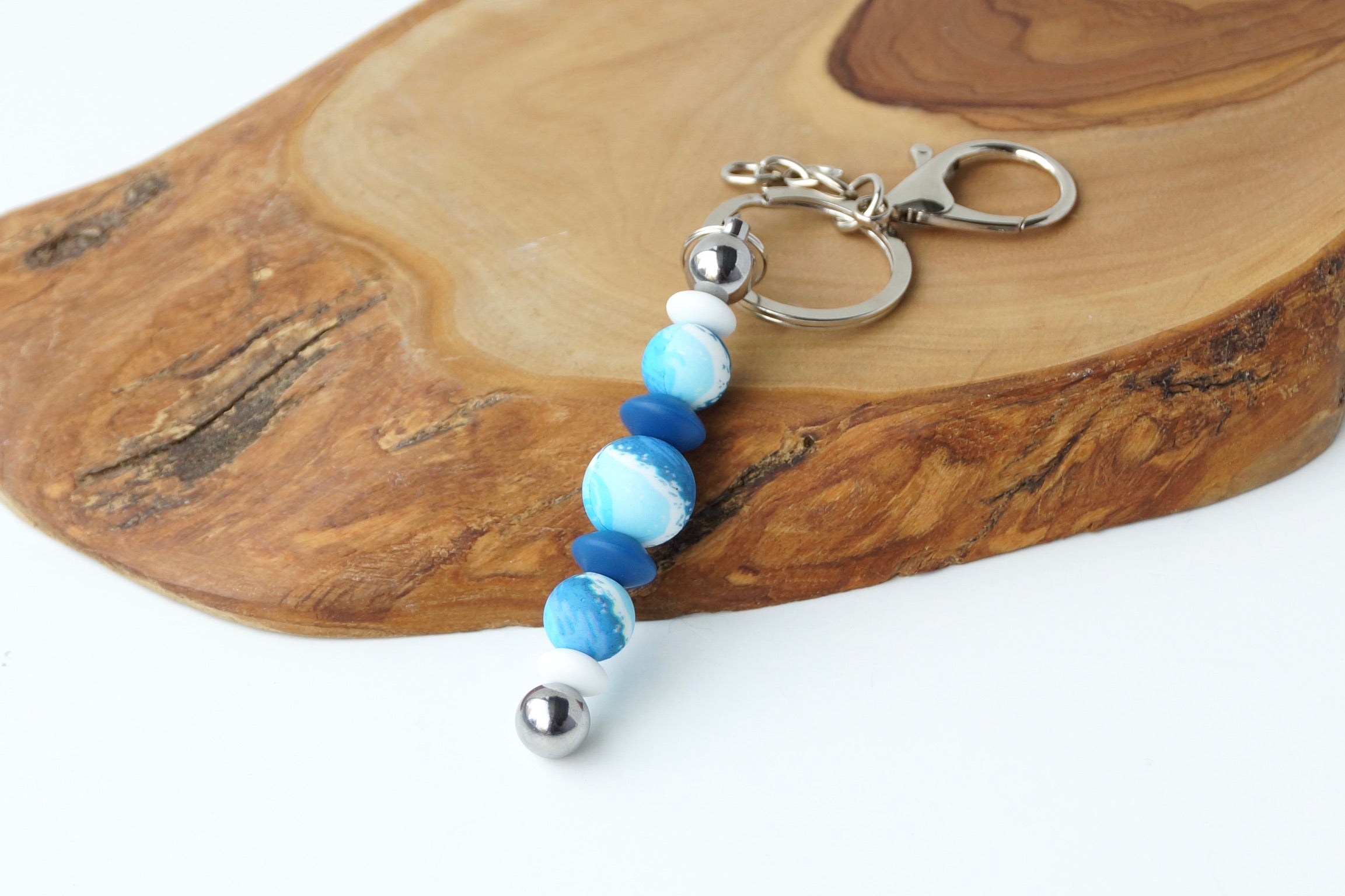 Round Beadable Keychains 